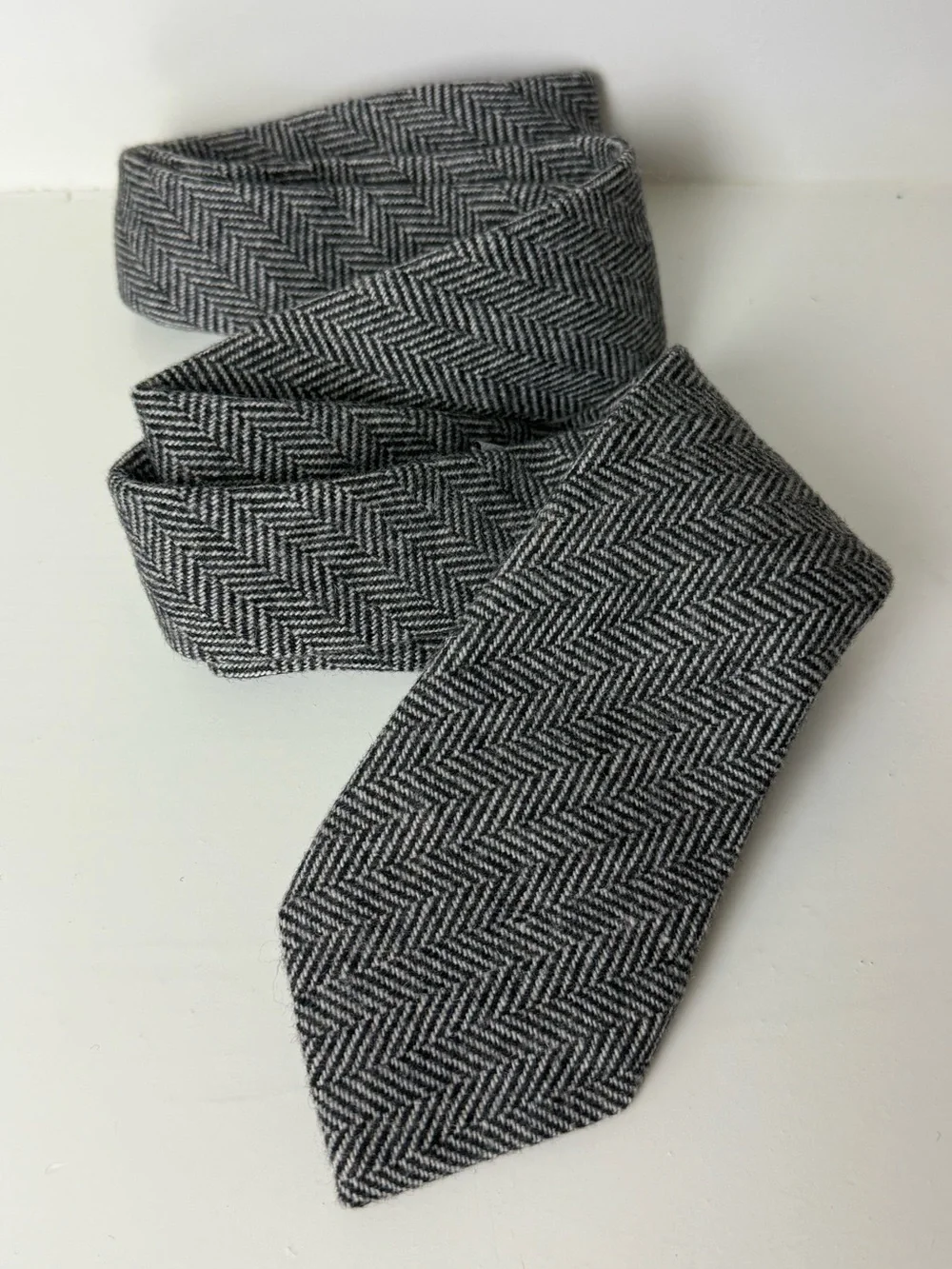 Twillory herringbone wool blend tie